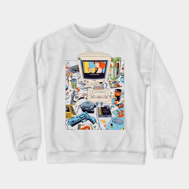 Vintage Gamer Crewneck Sweatshirt by smgdraws